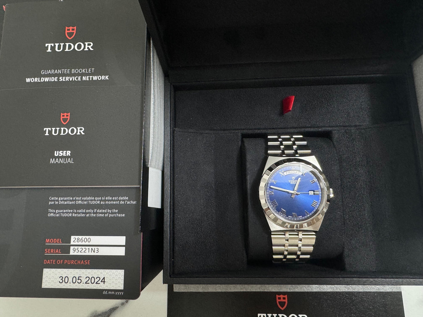 チューダー 新品 ロイヤル 28600 ブルー文字盤 41mm