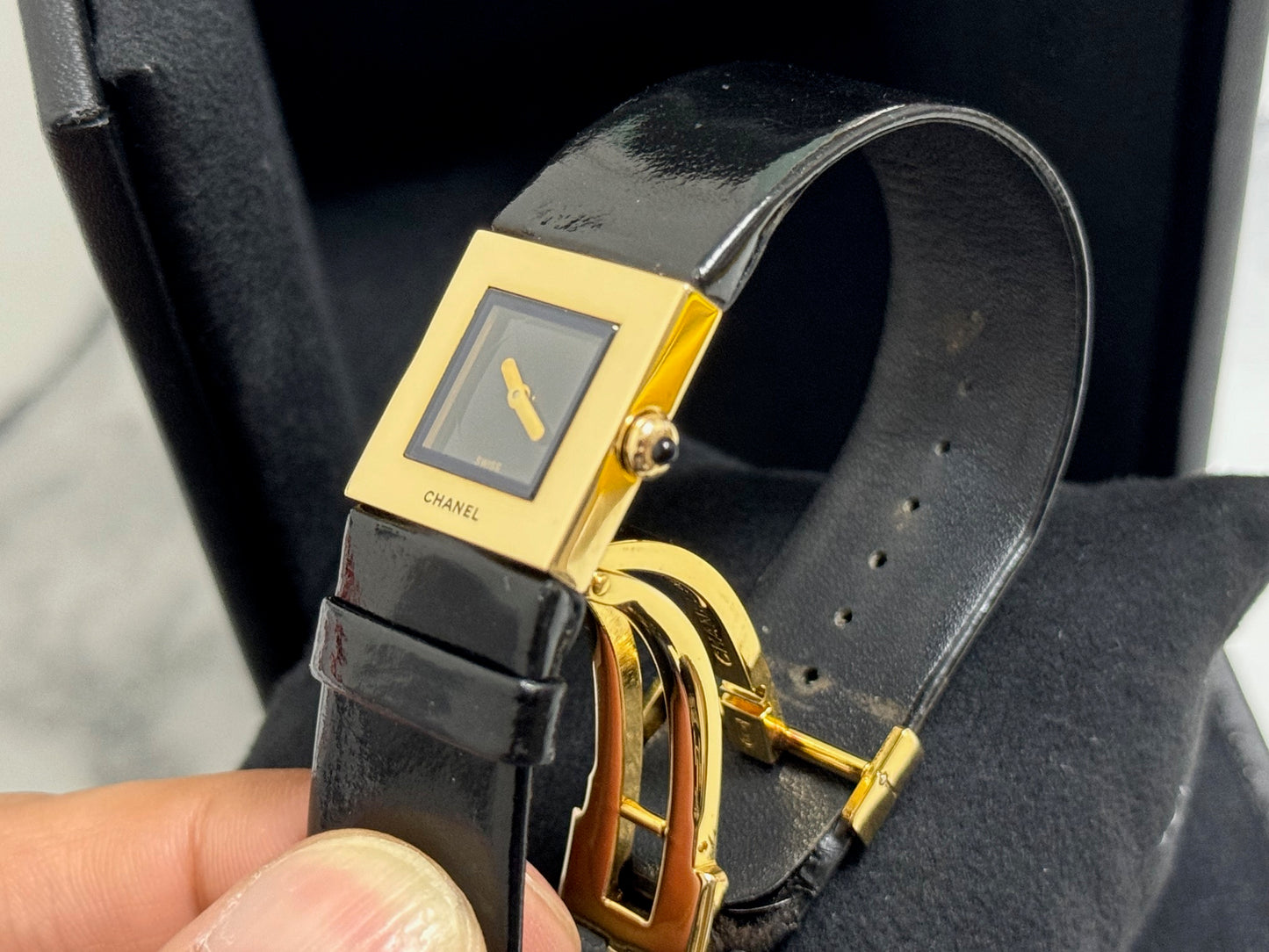 シャネル 中古 マトラッセ クォーツ K18 バックルGP