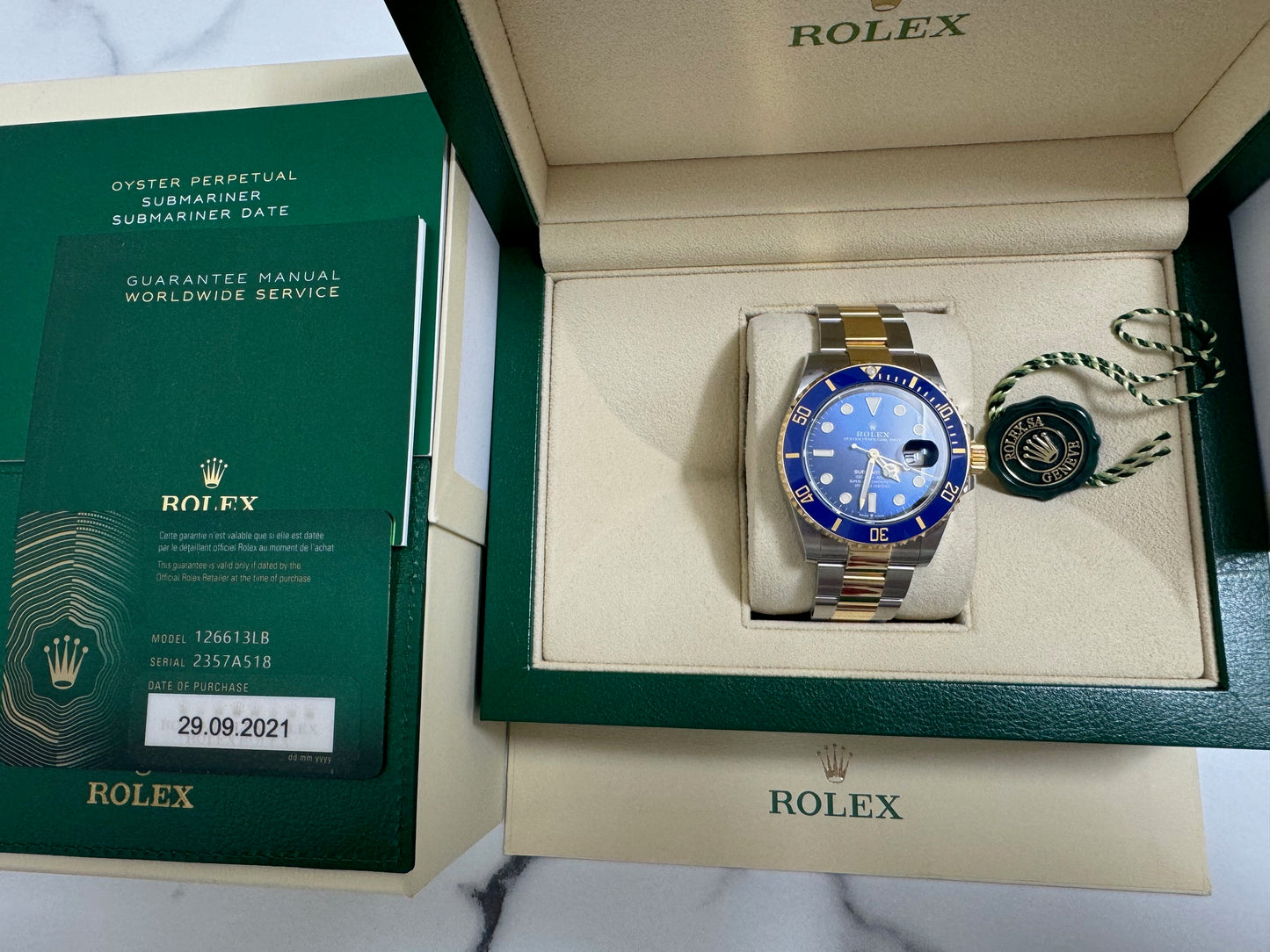 ロレックス 中古 サブマリーナ 126613LB コンビモデル
