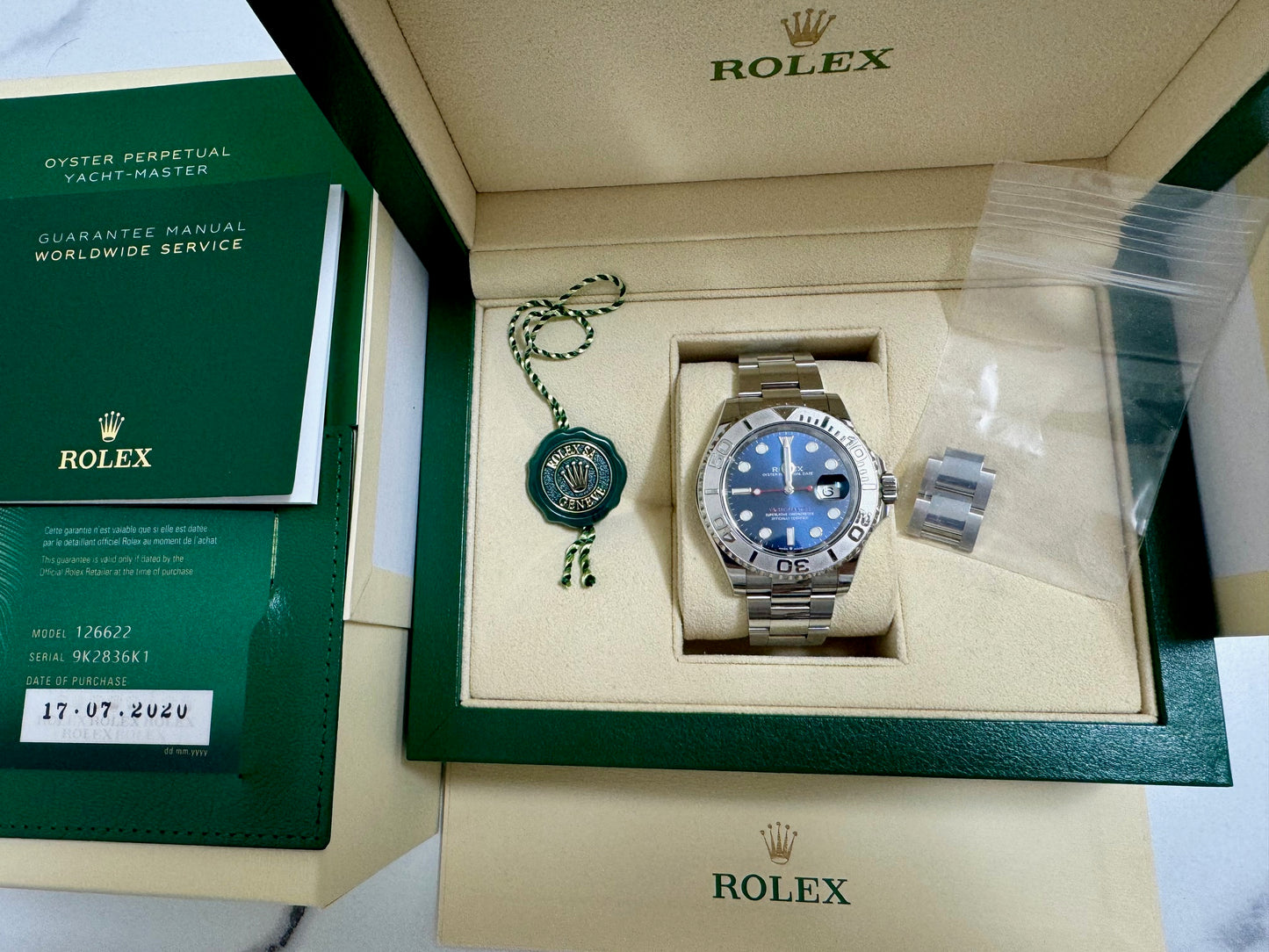ロレックス 中古 ヨットマスター40 126622 青文字盤