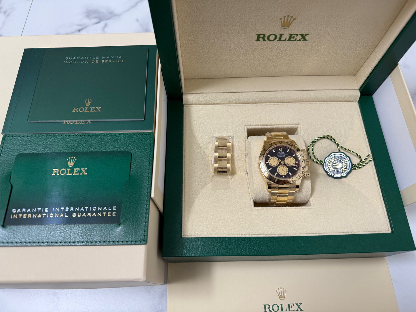 ロレックス 新品 デイトナ YG 126508 ブラック・シャンパン文字盤