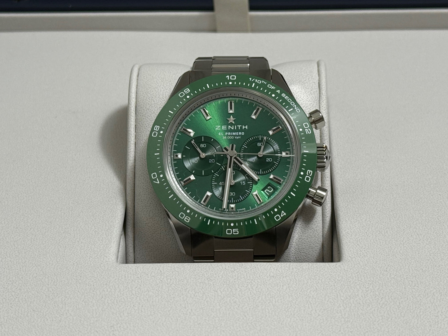 ゼニス 中古美品 クロノマスタースポーツ ヨシダスペシャル 03.3100.3600/56.M3100 グリーン文字盤