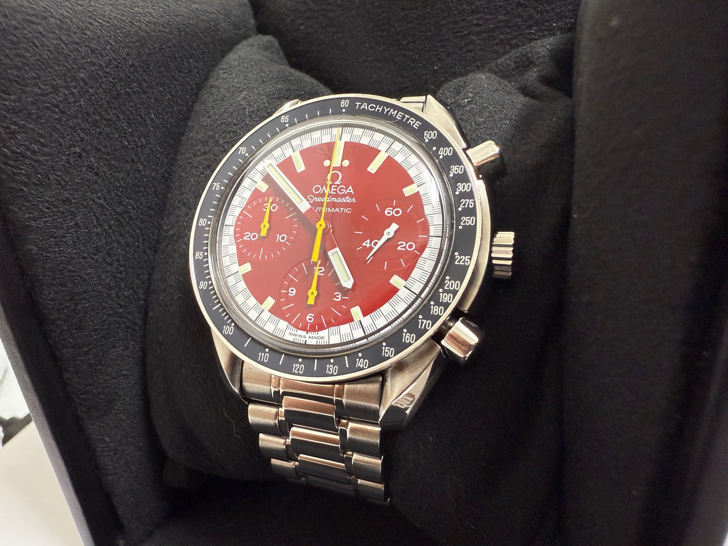 オメガ 中古 スピードマスターレーシング シューマッハ 3510.61 赤文字盤