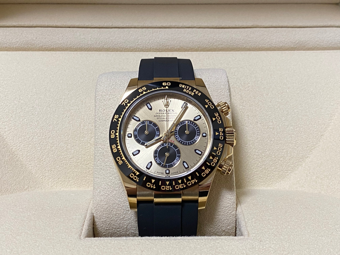 ロレックス 新品 デイトナ オイスターフレックス 116518LN シャンパン・ブラック文字盤