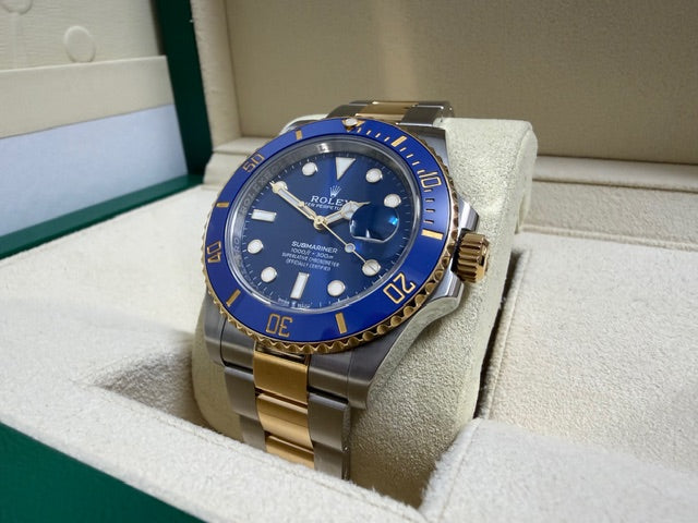 ロレックス　美品中古　サブマリーナコンビ　１２６６１３ＬＢ　青文字盤