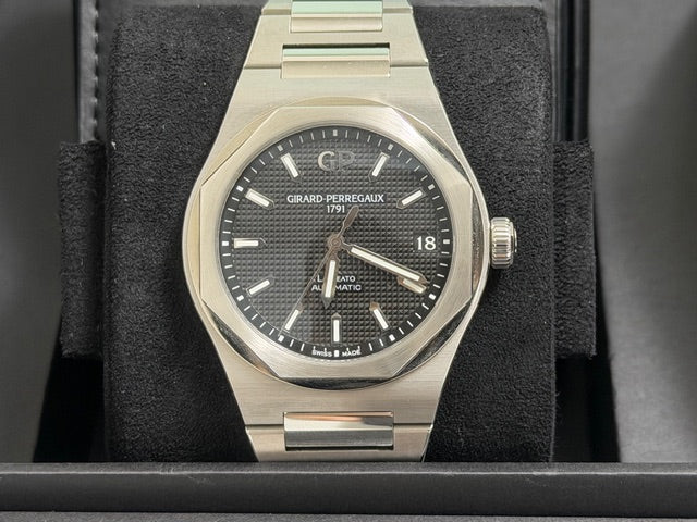 ジラールペルゴ　美品中古　ロレアート　８１０１０－１１－６３４－１１Ａ　黒文字盤