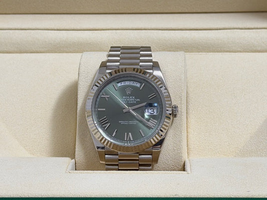 ロレックス　美品中古　デイデイト４０　２２８２３９　オリーブグリーン文字盤