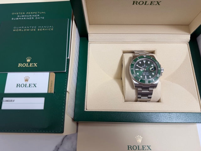 ロレックス　中古　サブマリーナ　１１６６１０ＬＶ　グリーン文字盤