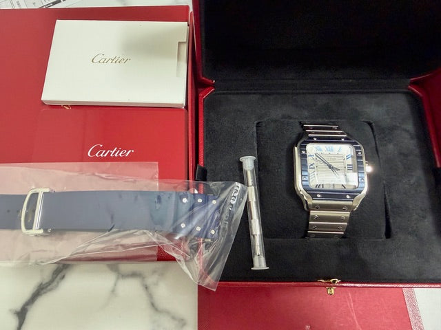 カルティエ　中古　サントス・ドゥ・カルティエＬＭ　ＷＳＳＡ００４７　
